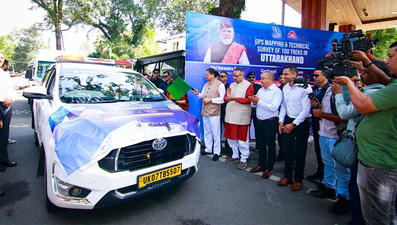 GPS Mapping of 100 Hikes project flagged off by Shri Pushkar Singh Dhami, Chief Minister of Uttarakhand