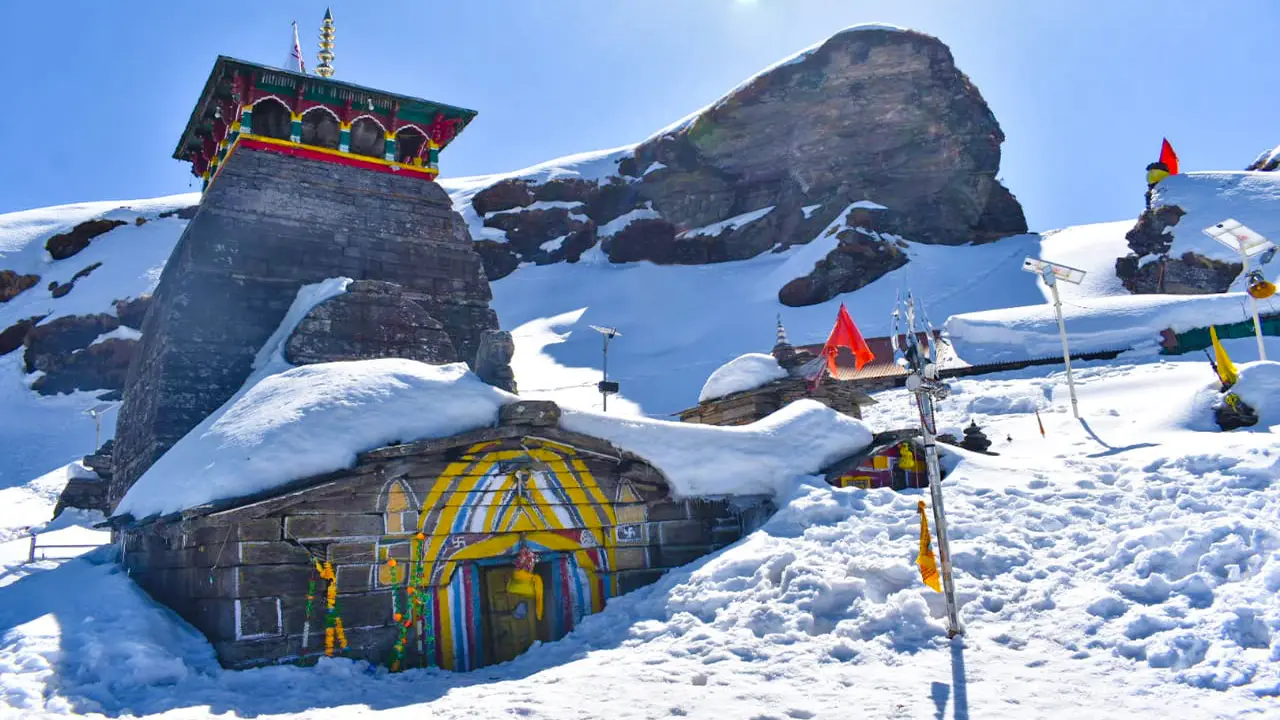 Tungnath Temple during the winter season