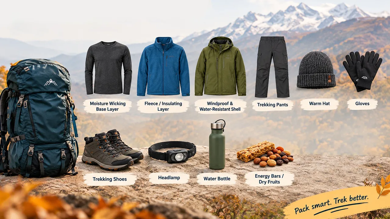 Things to pack for an Autumn Trek