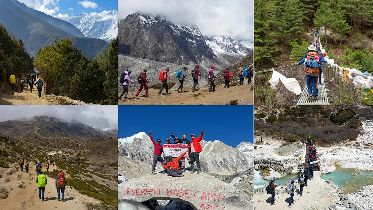 Collague of journey to Everest Base Camp Summit